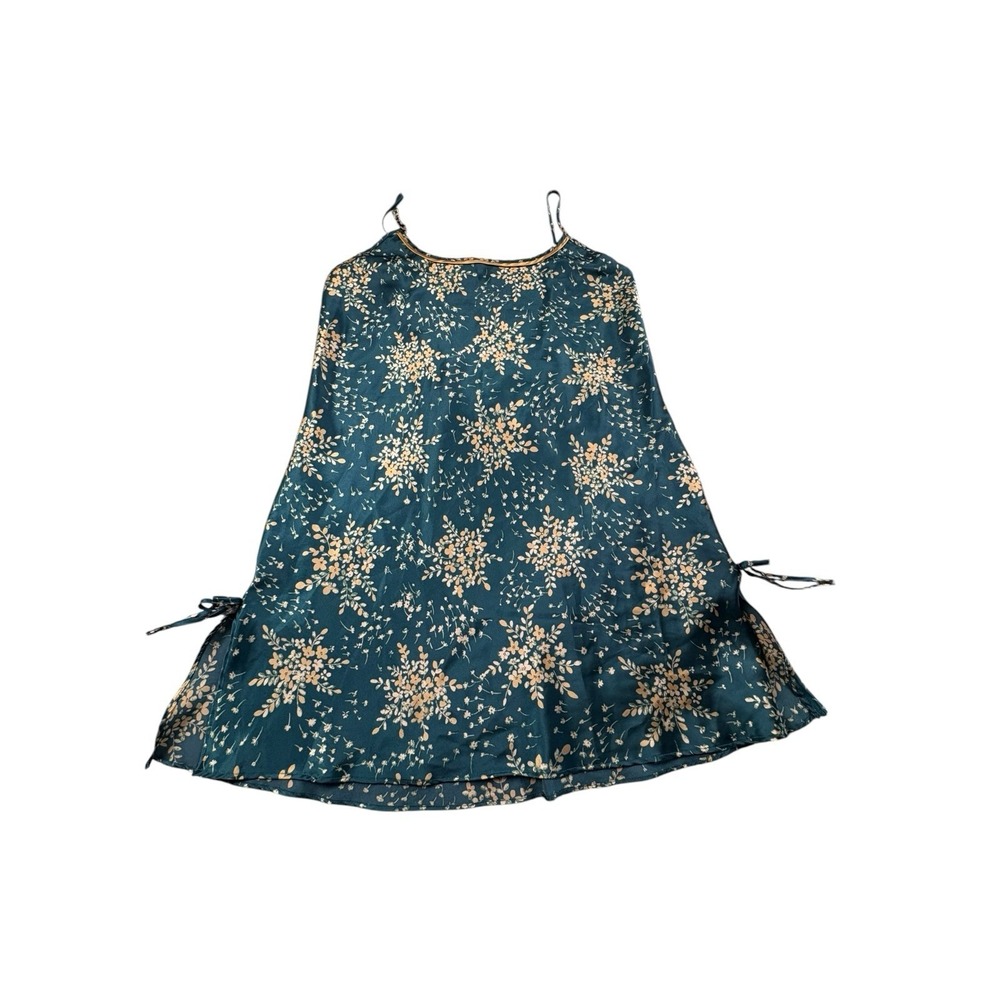 Gilligan & O'Malley Floral Sleep‎ Cami Top Womens Small Green Lace Trim